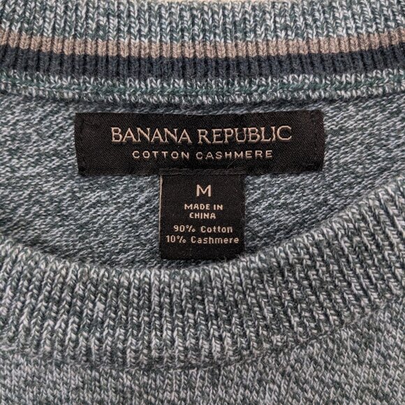 Banana Republic Men's Teal Crew Neck Sweater - Size Medium - Picture 3 of 5